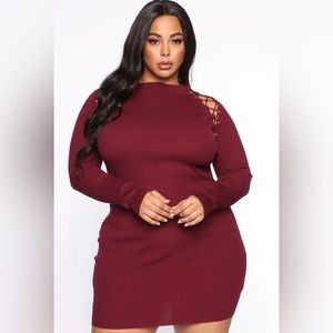 FASHION NOVA Arie Sweater Mini Dress